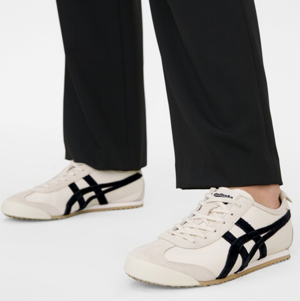 Onitsuka Tiger by Asics Cream and Black Sneakers